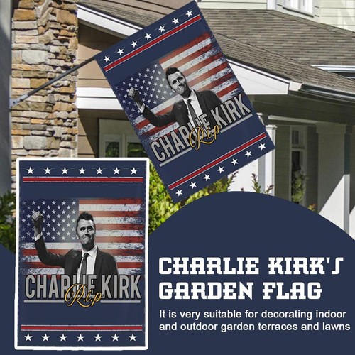 Charlie Kirk pays tribute to flag decoration in the courtyard GX - Picture 3 of 11