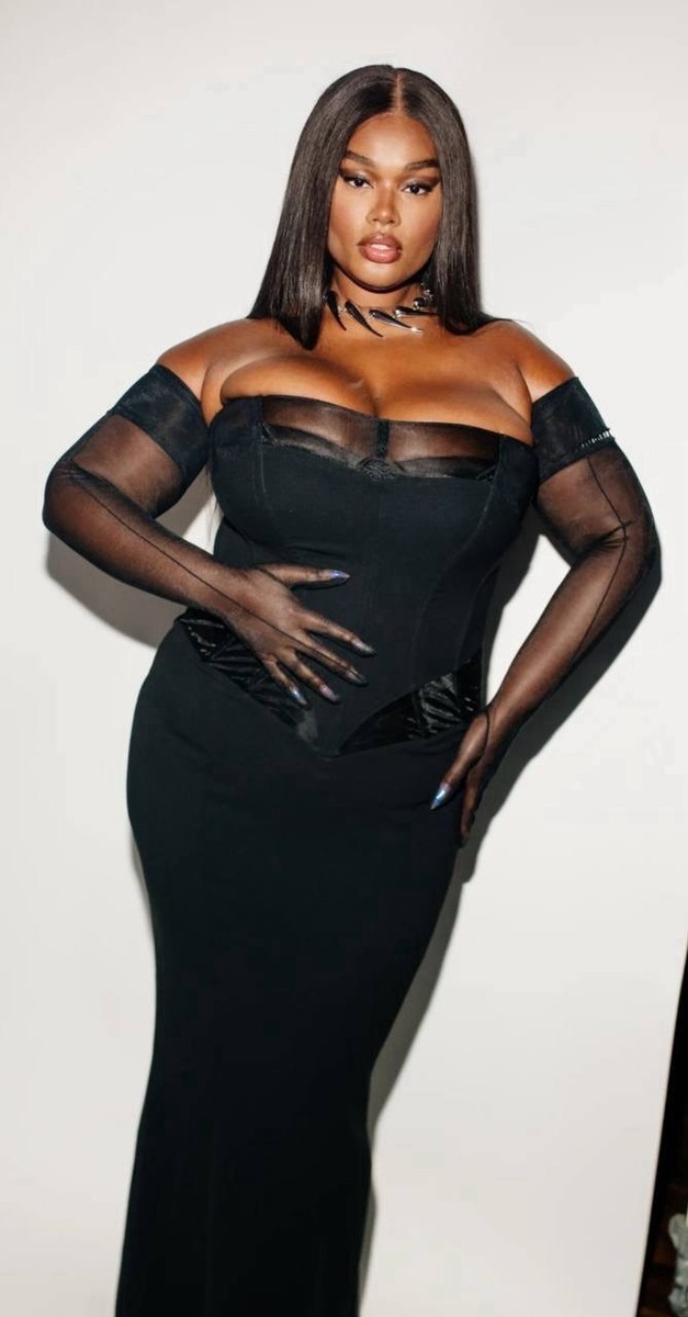 black strapless plus size dress Mugler X H&M HM Women Evening Gown Large Bandeau