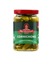 Mrs Elswood Cornichons 215g Pickled Gherkins Pickle Condiment Relish Jar
