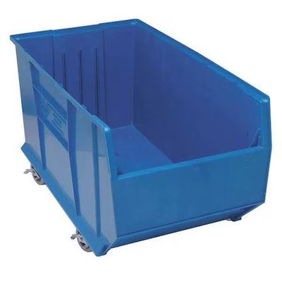 Quantum Storage Systems Qus996mobbl Mobile Storage Bin, Polypropylene, Blue, 17
