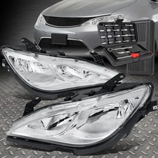For 17-23 Chrysler Pacifica Voyager Chrome/Clear Headlight Head Lamps+Tool Set