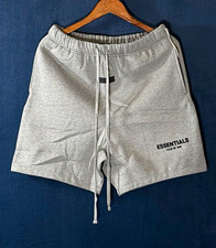 Essentials Fear of God Men's M Gray Fleece Athletic Shorts Drawstring