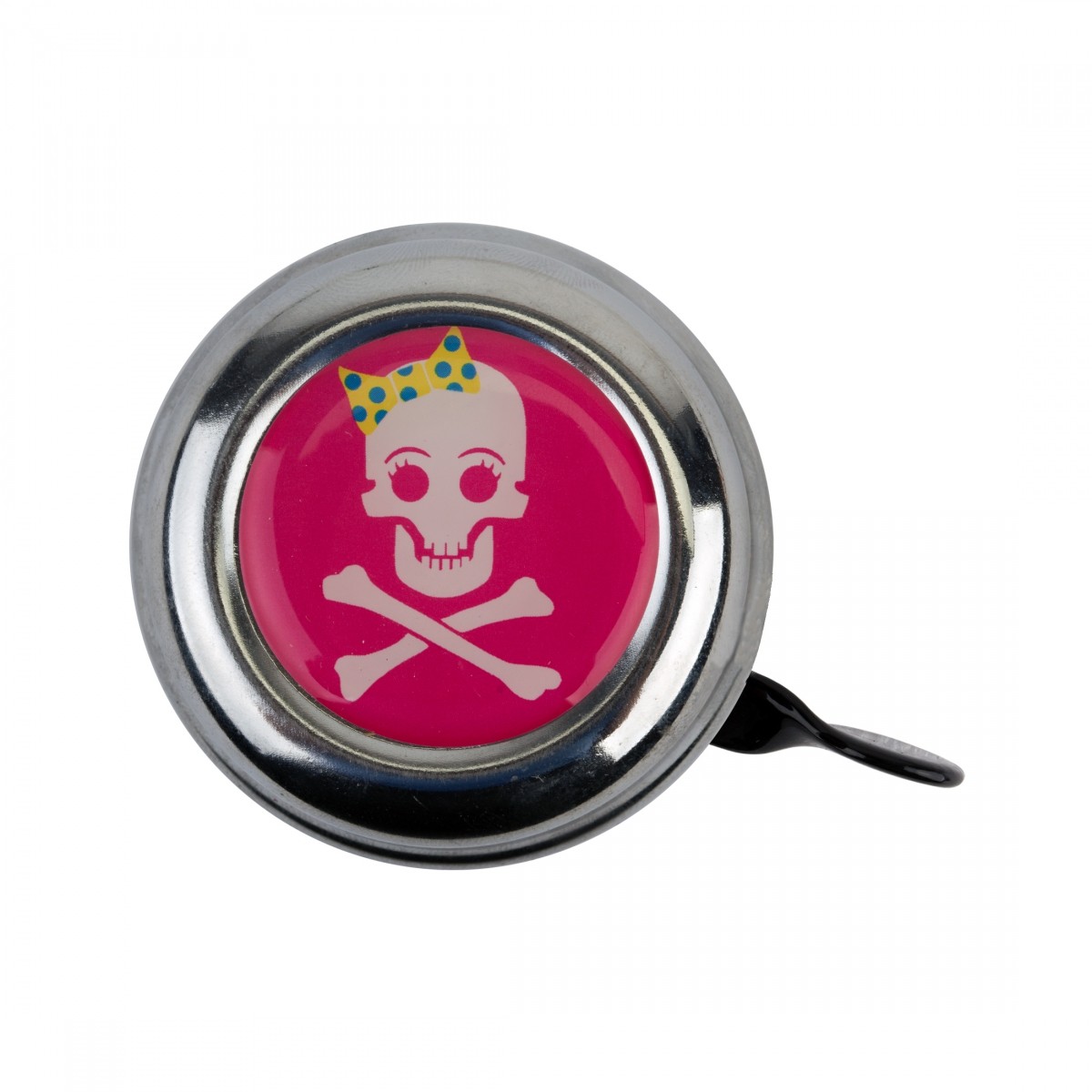 Красочный велосипедный звонок с черепом в виде девчушки из хромированной стали с громким чистым звуком и прочностью 2790₽