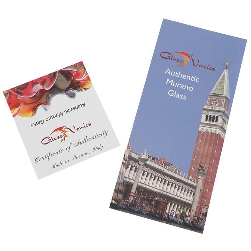 Glass Of Venice Murano Glass Decorative Accent Plate Red - Rectangular 7 x 5 Inc - Picture 5 of 5