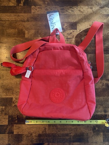 New W/Tags Kipling Ferris Backpack, Berry Blitz Red