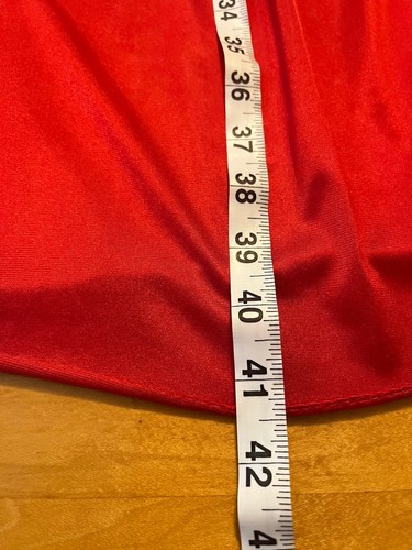 Camisón vintage tocador rojo satinado cuello en V ribete de encaje para mujer talla 2XL EE. UU. años 80 90 - Imagen 11 de 13