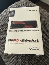 Samsung 990 Pro 1TB M.2 NVMe Internal SSD Black With Heatsink. *never Used*