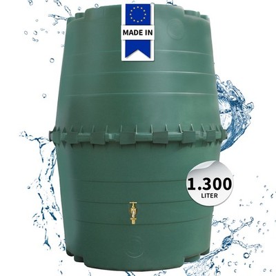 GARANTIA TOP-Tank 1300 Liter dunkelgrün - Basic Line Regentonne, oberirdisch