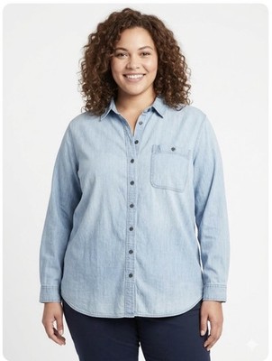 Street Style Women's Denim Shirt  Size 20P Color Blue (Liz Claiborne Company)