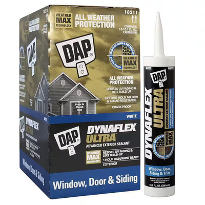 Dynaflex Ultra 10.1 Oz. White Advanced Exterior Window, Door, and Siding Sealant
