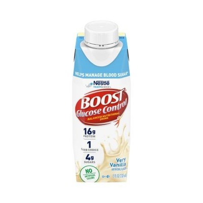 Boost Glucose Control Balanced Nutrition Drink Very Vanilla 8oz Carton Adult 24