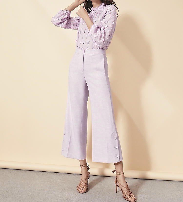 Ann Taylor Pants Women’s 8 Lilac The Marina High Rise Wide Leg NWT