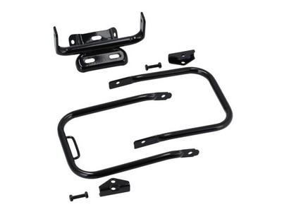 Gepäckträger komplett, Schwarz mit Widerlager, langer Stützbügel - für Simson S5