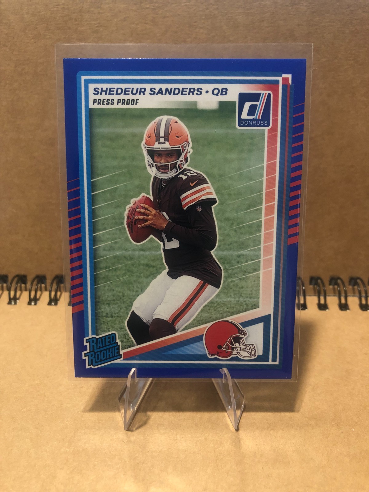 2025 Panini Donruss - Rated Rookie Shedeur Sanders #306 Press Proof Blue (RC)
