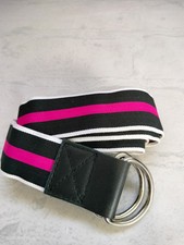 Women  s Nike Golf Belt Fabric Ring Pink  Black Size M/L Nylon