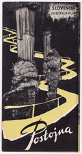 1950s Postojna Cave Slovenia Yugoslavia Brochure Map Predjama Rakova Dolina