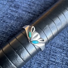vintage sterling silver turquoise cat ring