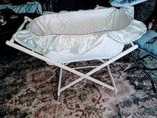 Vintage Mid-Century W.C. Redmond Sons Folding Bassinet with Original Stand