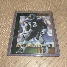 Score Board 1996 NFL Lasers Ray Lewis #99 Rookie Baltimore Ravens Football Card