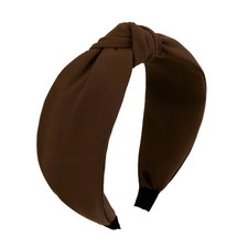 Brown Knotted Headband Wide Head Bands Top Knot Headbands for Women Non Slip ...