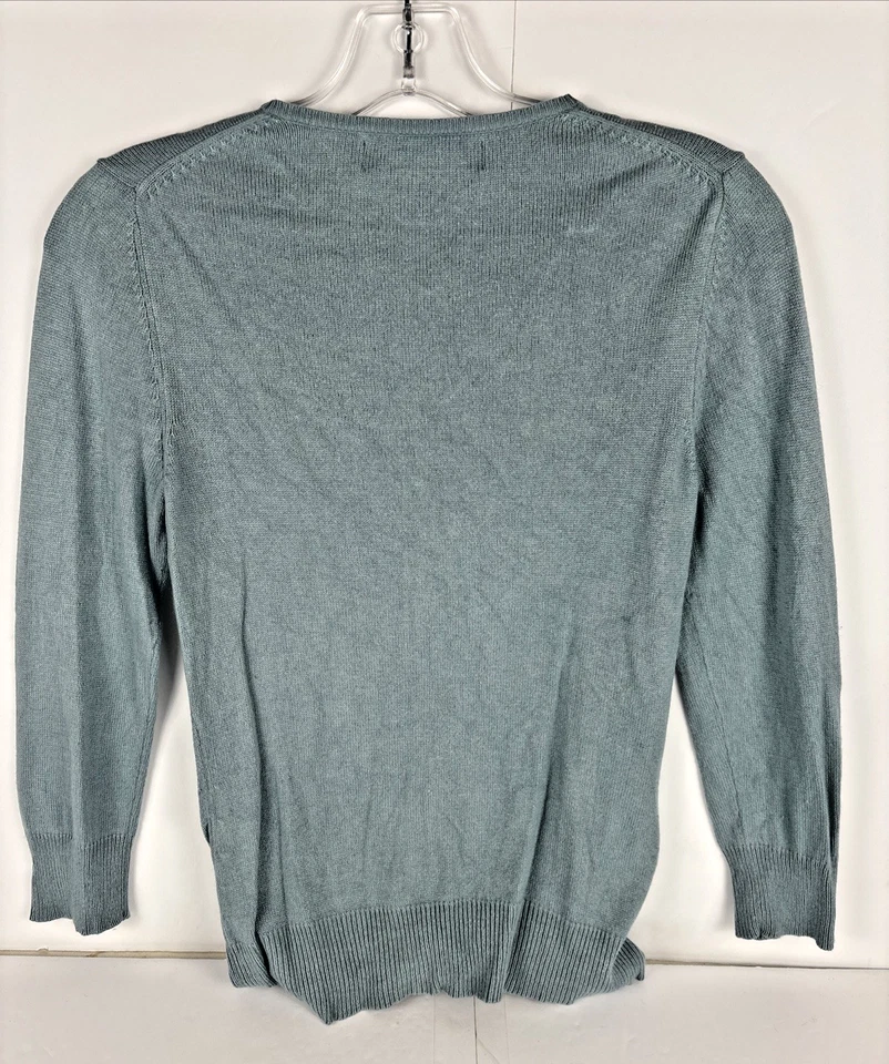 Cárdigan suéter Express Design Studio azul seda mezcla cachemir para mujer M’s Foto 2 de 4