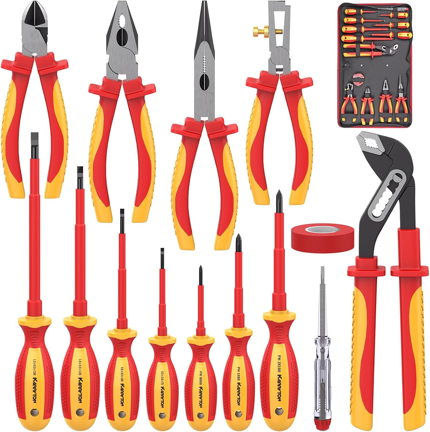 14PCS 1000V Insulated Electrician Tool Set