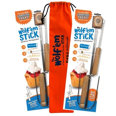 Wolf em Marshmallow Roasting Stick (set of 2) - Multiple Attachments - Campfi...