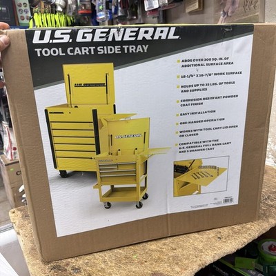 U.S. General Tool Cart Side Tray #59447 - Yellow