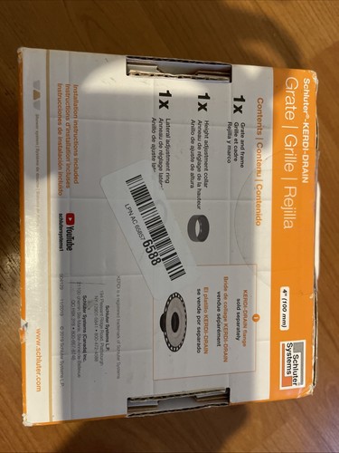 Schluter Systems Kerdi-Drain 4" Vierkantrost - Mattweiß (NEU) - Bild 3 von 3