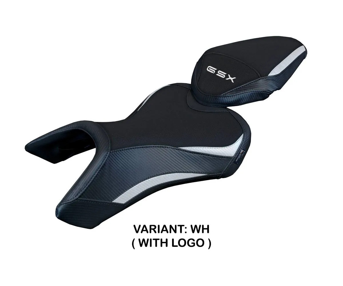 Seat saddle cover Niigata White WH + logo Tpz compatible SUZUKI GSX 8R 2023 2026