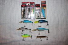 11 Various Rapala Fishing Lures - Shad Rap, Fat Rap, Husky Jerk, Countdown