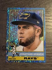 2025 Topps Heritage High Number - Jonathan Aranda #530 Chrome Light Blue Sparkle