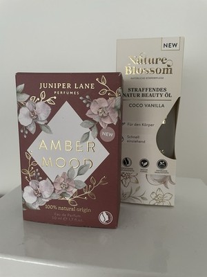 NEU & OVP - JUNIPER LANE Amber Mood EdP 50 ml + Coco Vanilla Beauty-Öl 75 ml