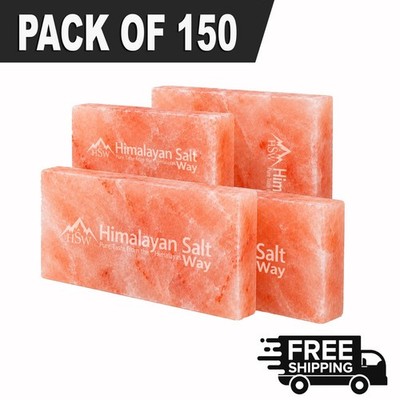 Natural Himalayan Pink Salt Wall Tiles 150 Pack 8x4x1 Home Spa Decor Bricks