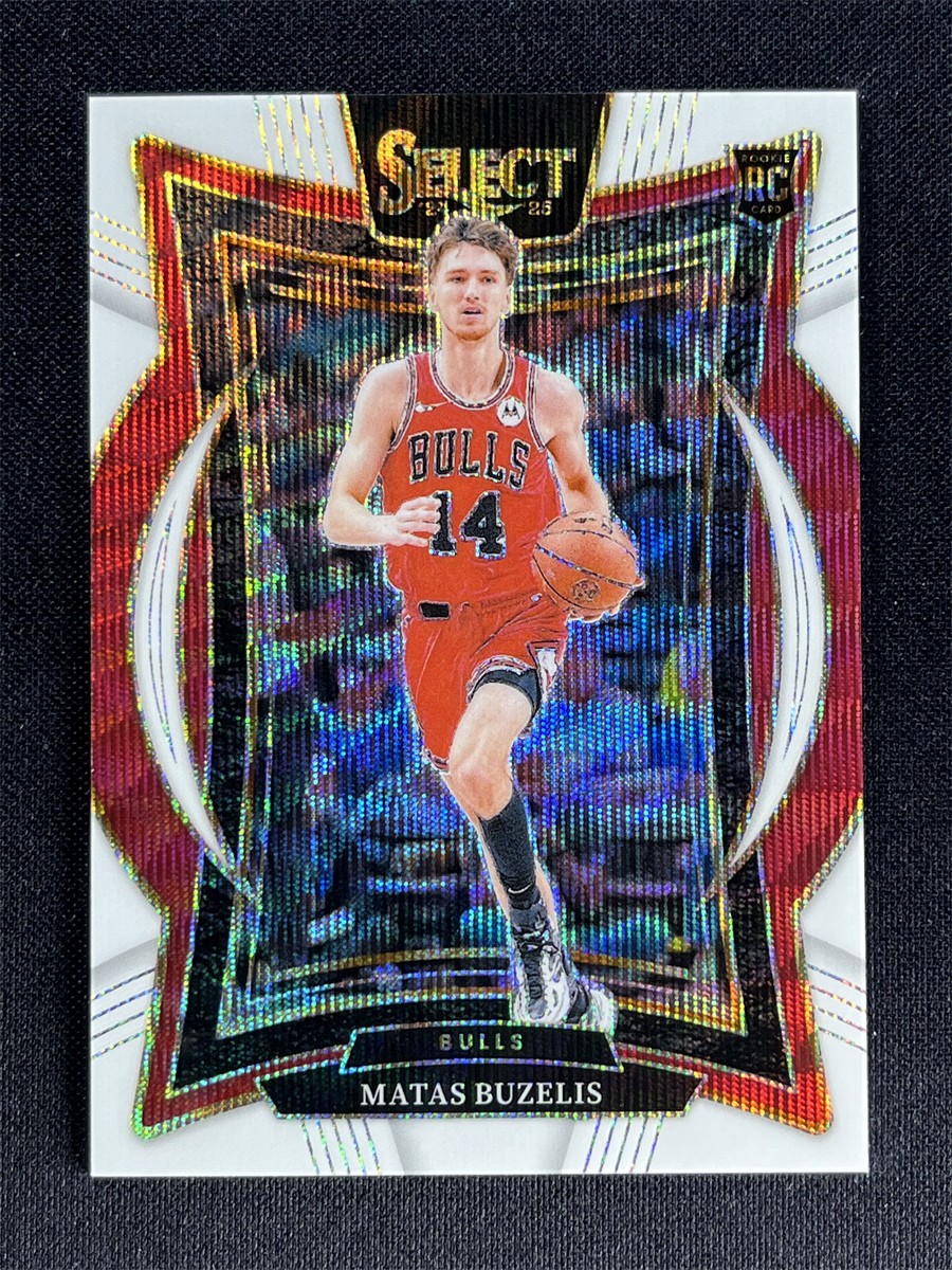 2024-25 Panini Select Matas Buzelis #70 Concourse White Wave Prizm Rookie RC /99