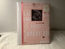 Lil Peach Baby Record Book Memory Journal Dream Big Wordplay Pink Ribbon NEW