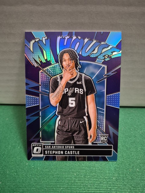 2024 Donruss Optic Stephon Castle My House Purple Prizm #16 Spurs Rookie
