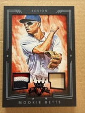 Mookie BETTS🔥2015 Diamond Kings BLACK Framed Dual Patch & Bat Relic #106 1/1💥