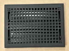 Signature Hardware Mission 8" x 12" Cast Iron Floor Register 602219, Black