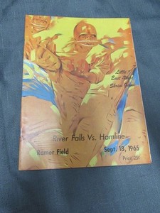 Football Program 1965 River Falls WI Falcons vs. Hamline Little East West Shrine