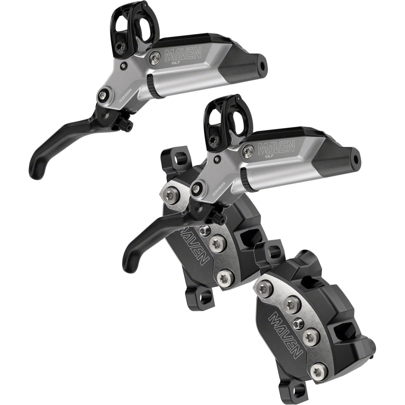SRAM Maven Ultimate Stealth Hydraulic Disc Brake Bundle - 4-