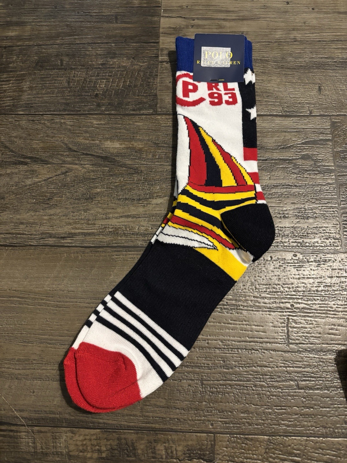 Polo Ralph Lauren CP RL-93 Sailing Socks Brand New With Tags RARE  ￼￼