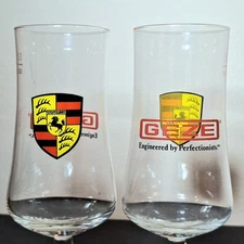 Set 6 Porsche Rastal Fluted Pilsner Beer Glasses 0.2L Geze Germany FREE SHIPPING