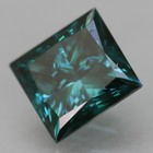 Cert 0.52 Carat Vivid Blue VVS2 Princess Natural Enhanced Diamond 4.47x4.29mm — photo 2