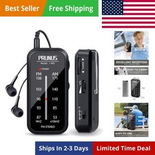 Pocket Radio Mini AM FM Stereo Radio Portable Battery Operated Radio, Include...