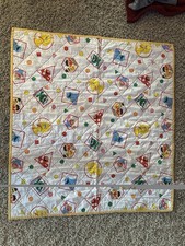 Sesame Street Quilted Baby Blanket Big Bird Cookie Monster Handmade Vtg