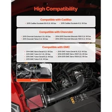 Cold Air Intake, 3.94 Inch Cold Air Intake System + Heat Shield Compatible with