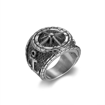 #ad Mens Stainless Steel Nautical North Star Marine Compass Anchor Ring 7 15 Gift $12.89