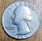 1966 Washington Quarter 25C Business Strike Philadelphia Copper KM#164a — photo 1
