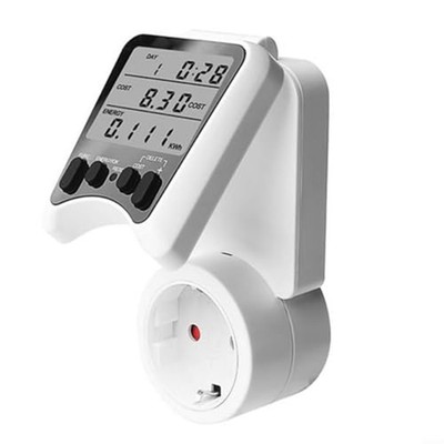 Dual Rate Powermeter Steckdose 16A 3680W LCD Display für Spannung für strom